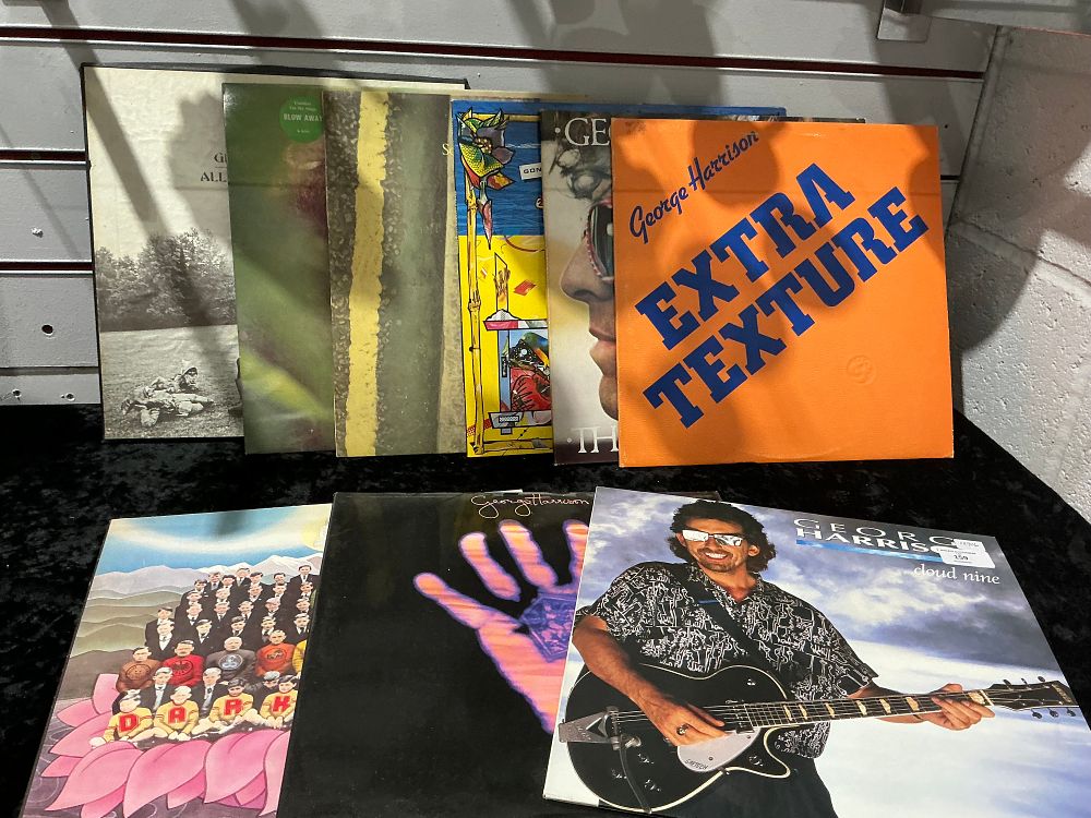 Lot 159: A Collection of Nine George Harrison Vinyl LP Records