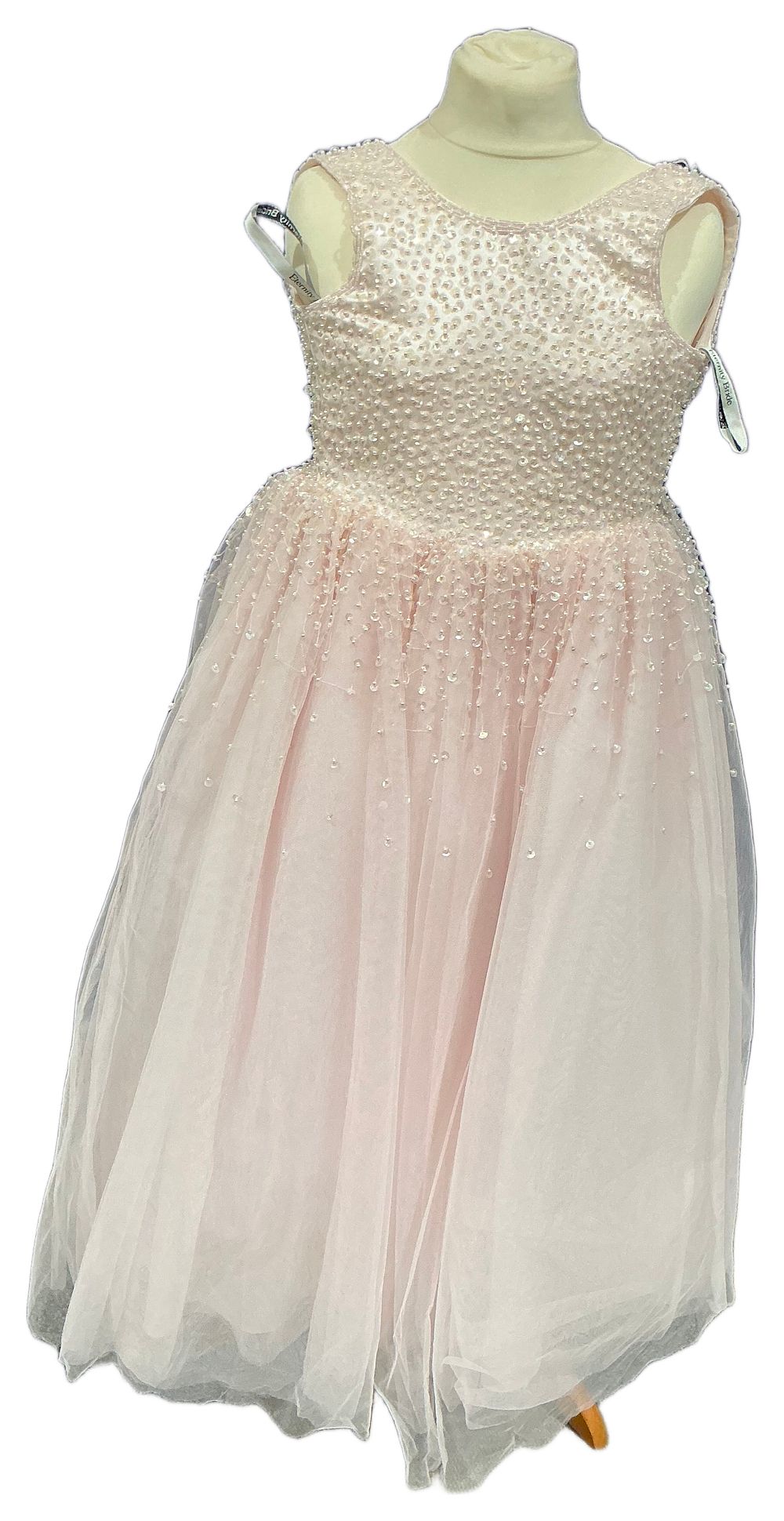Lot 1: Eternity Bride Light Pink Beaded Tulle Child's Formal Dress Size 4 8/9