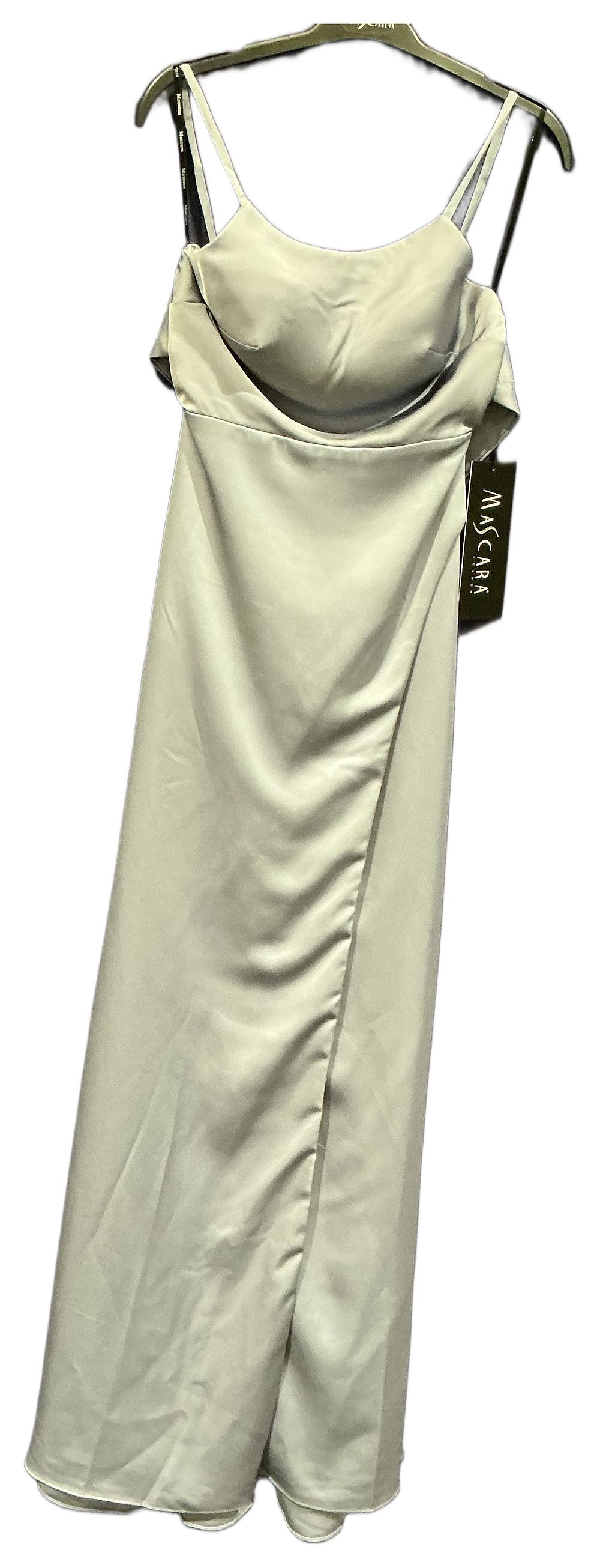 Lot 31: A Mascara Steele Blue Full-Length Evening Gown Size 4