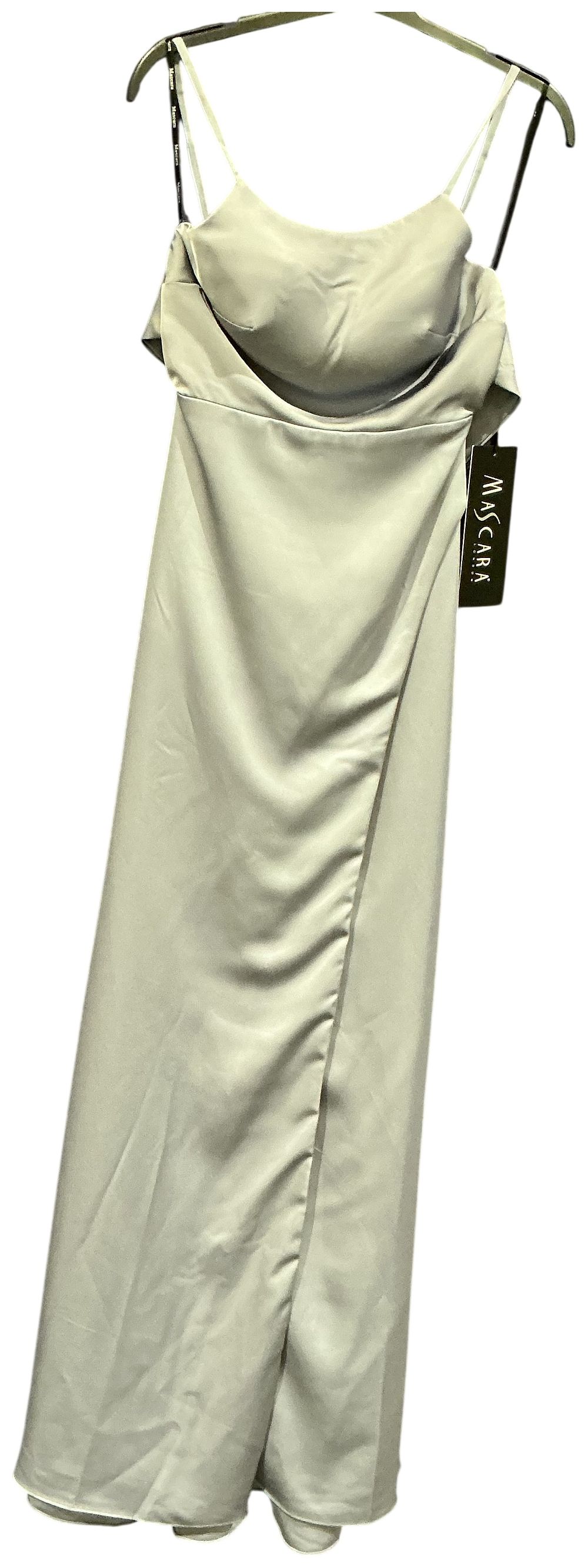 Lot 45: Mascara Steele Blue  Cowl Neck Evening gown Size 4