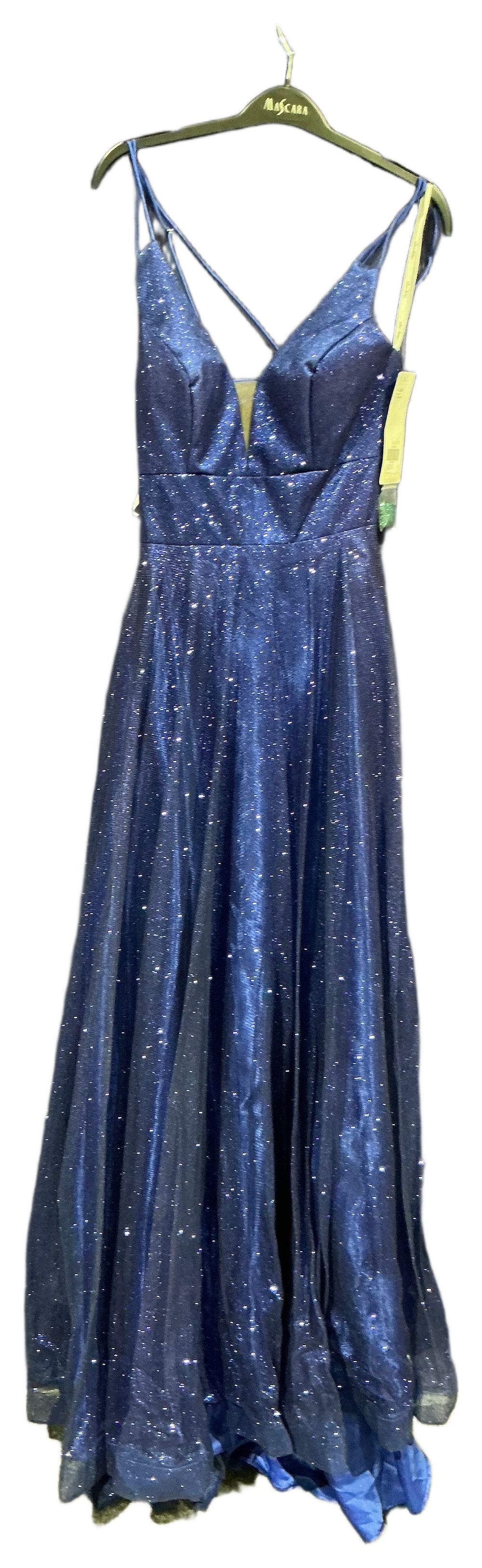 Lot 212: Studio Prom 17  Royal Blue Glitter A-Line Floor-Length Evening Gown size 8/10