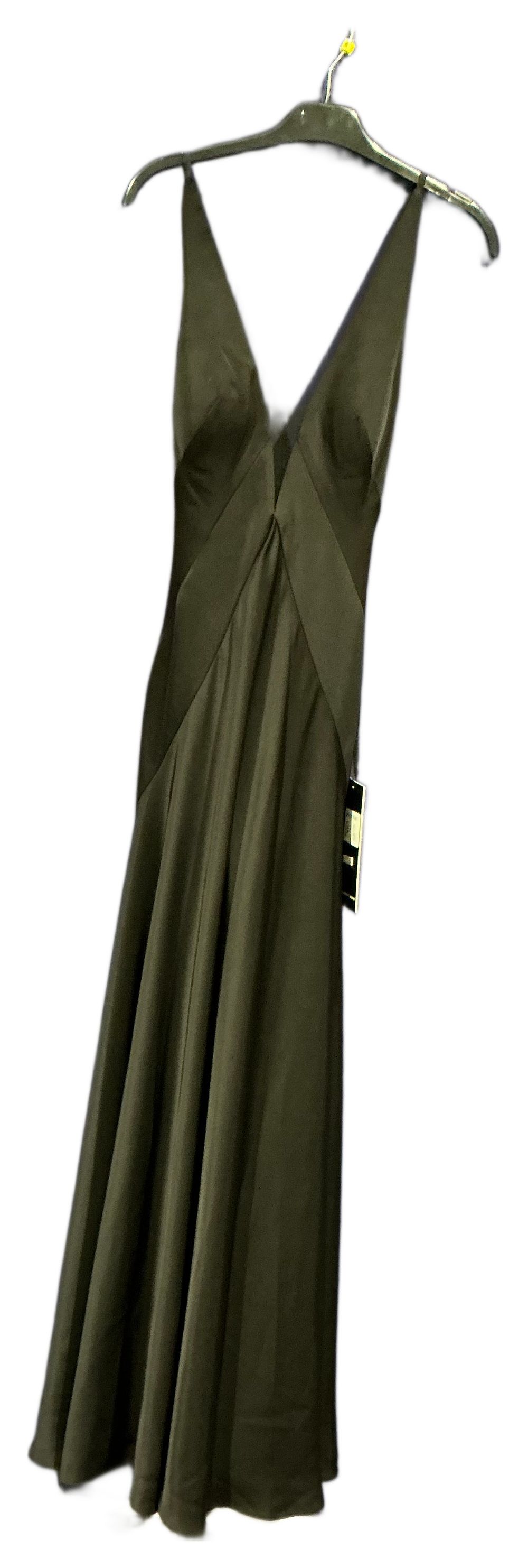 Lot 242: Mascara Dark black Floor Length Pleated Evening Gown size 6