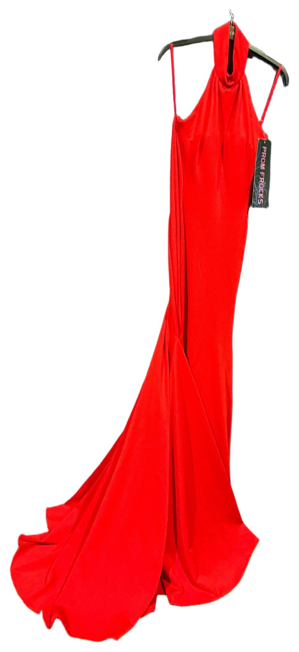 Lot 243: A Prom Frocks Red Halter Neck Evening Gown size 10