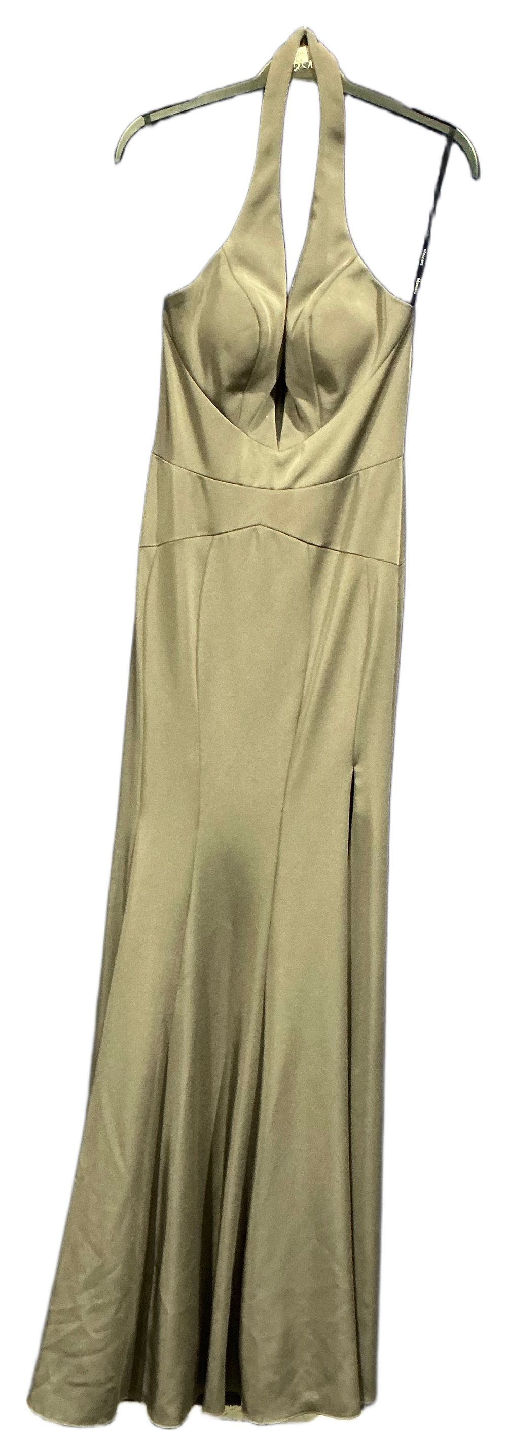 Lot 260: New Not Worn – Mascara Halter Neck Floor Length Evening Gown Grey Size 6 RRP £250