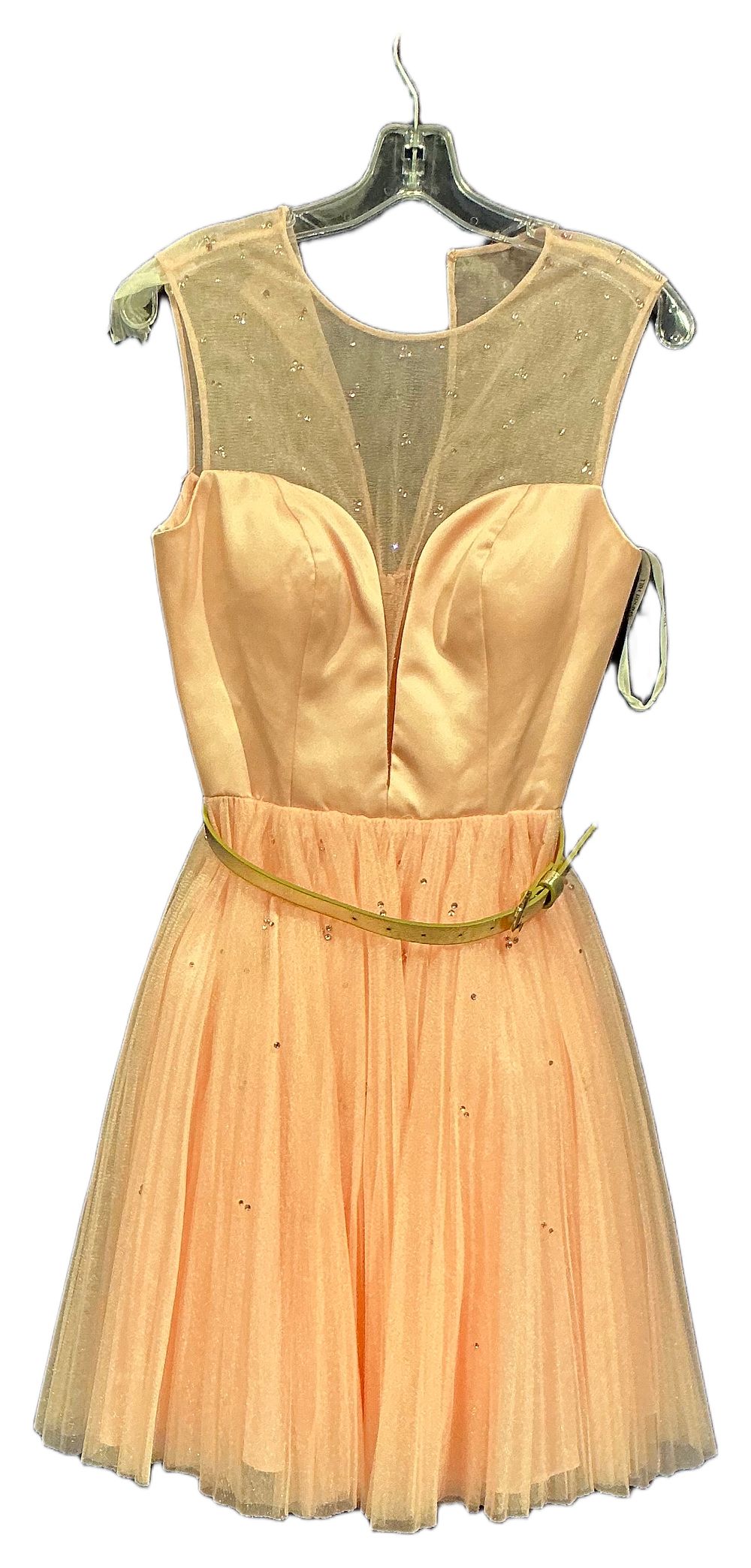 Lot 266: New Not Worn – Sherri Hill Two Piece Tulle and Satin Formal Dress Set with Gilded Belt Size 8 RRP £365