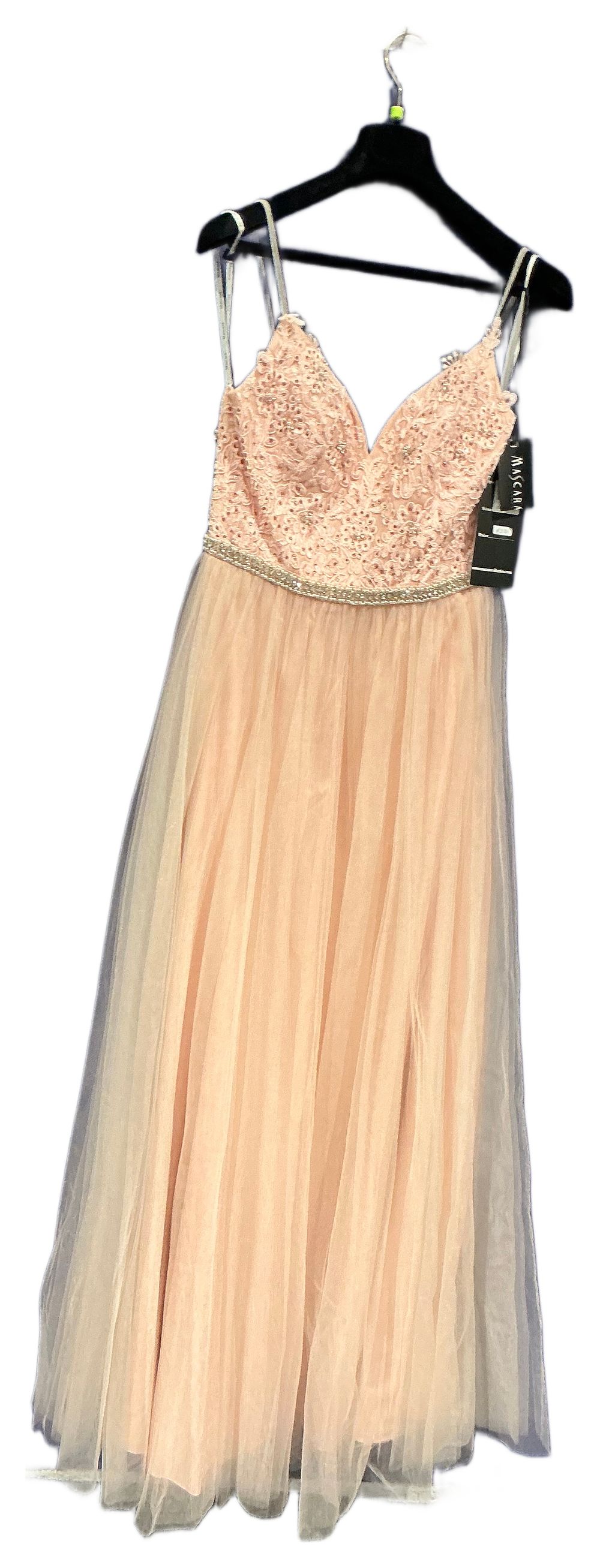 Lot 275: New Not Worn – Mascara London Blush Pink Tulle and Lace Prom Gown Size 12 RRP £250