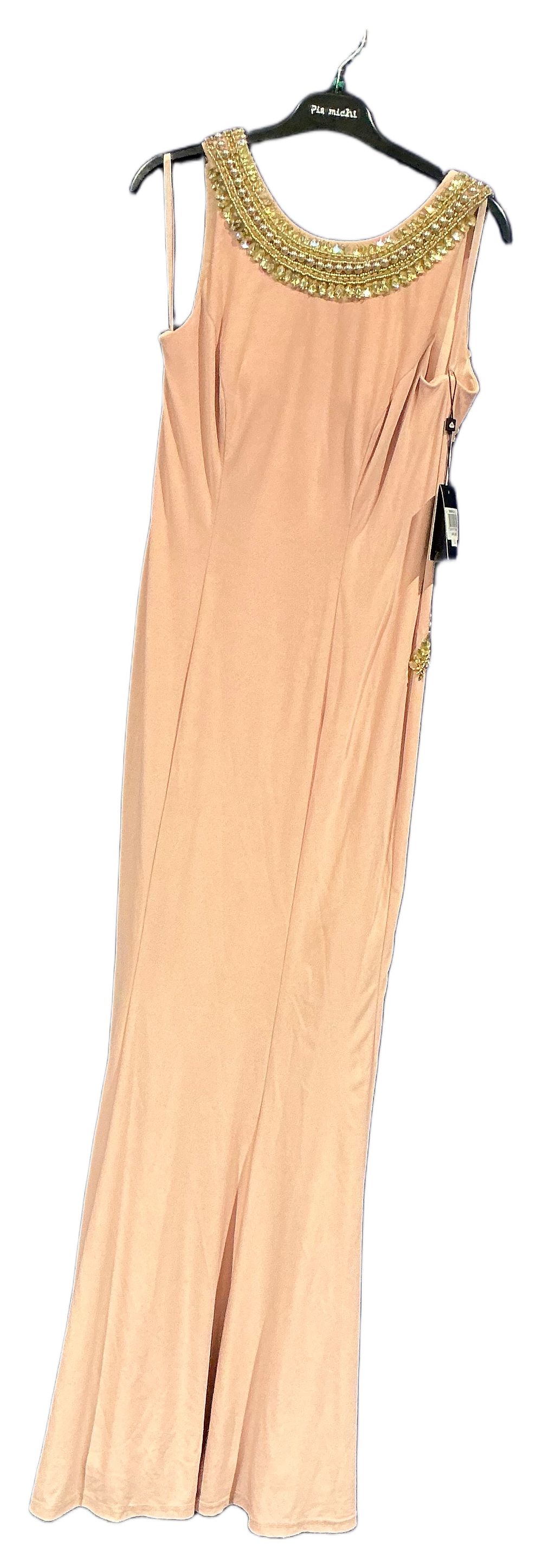 Lot 292: Forever unique Embellished Open Back Floor Length Evening Gown size 10
