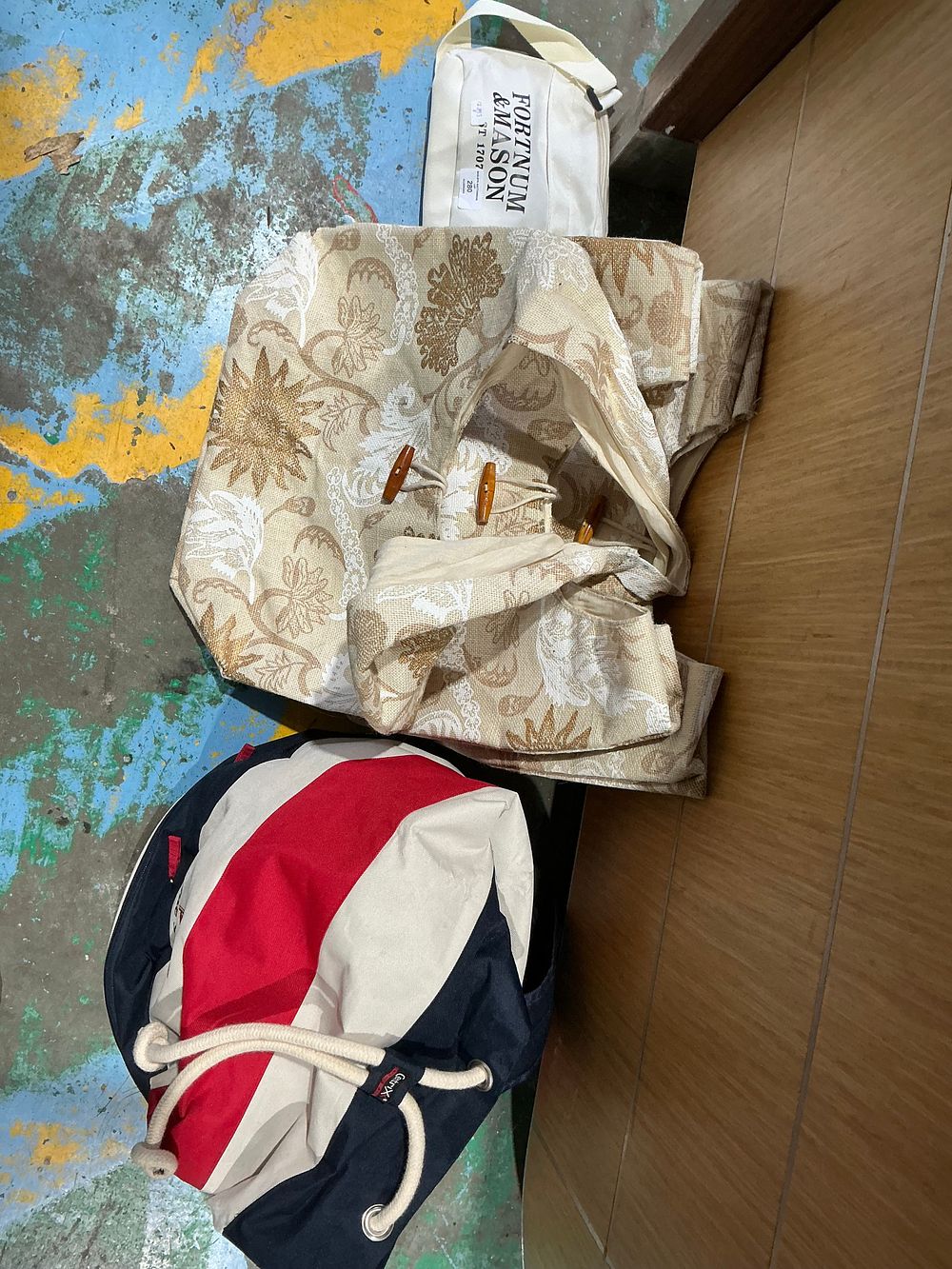 Lot 219: Three Contemporary Textile Bags including Fortnum and Mason and Cetrix