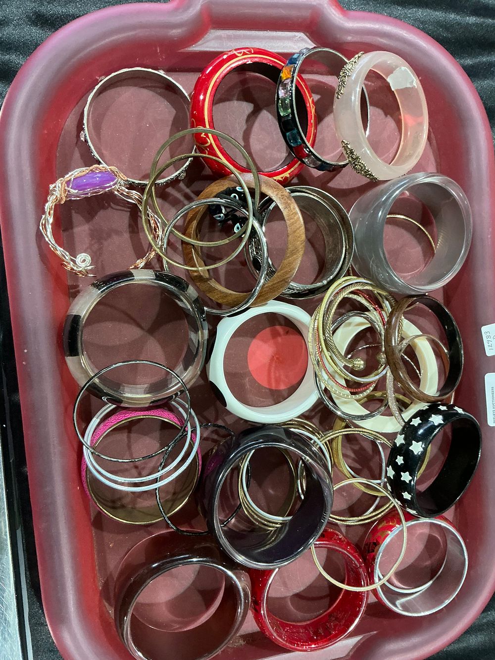 Lot 187: An Assortment of Costume Jewellery Bangles and Cuffs