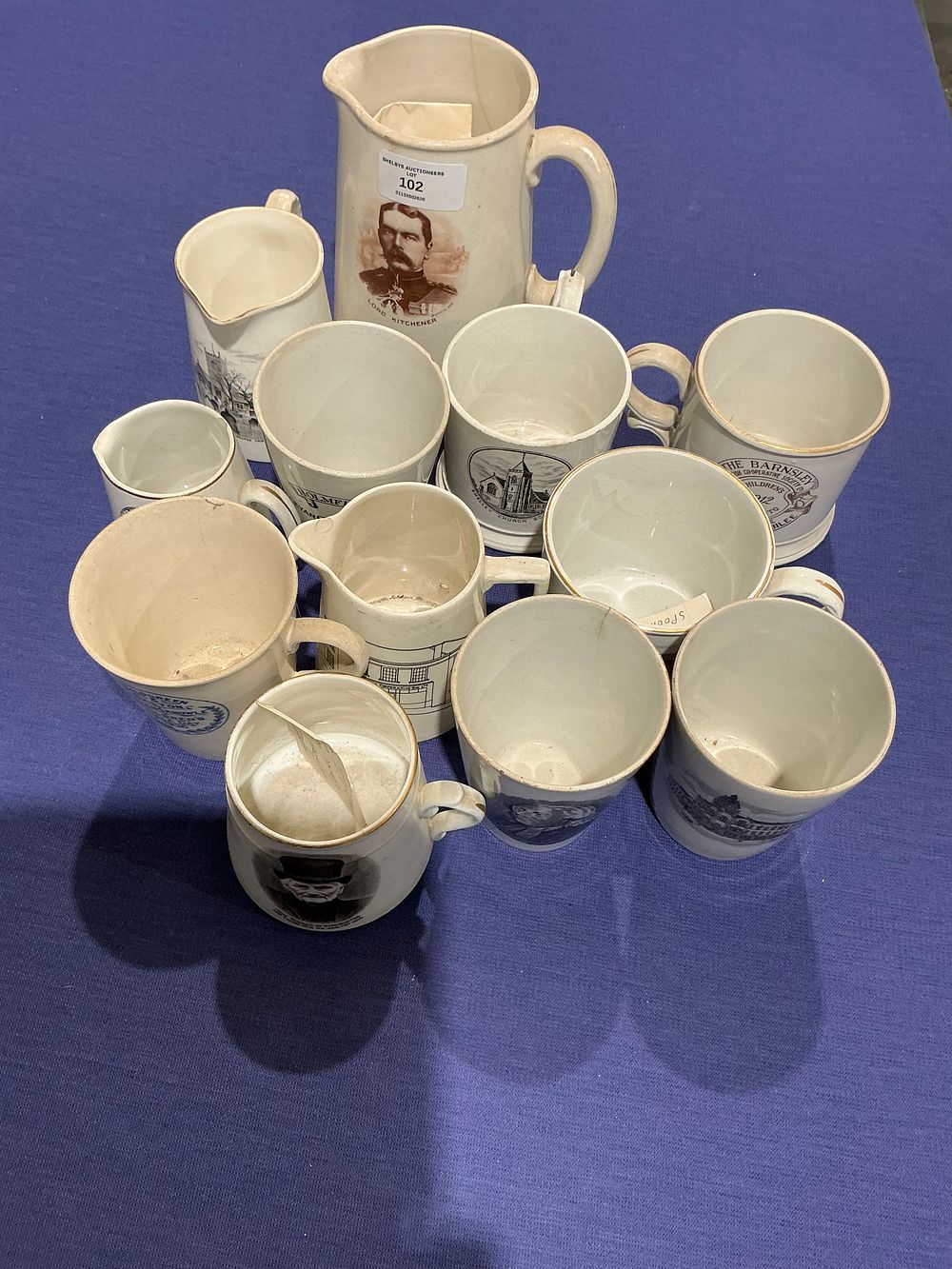 Lot 256: A Collection of late 19th and early 20th-century English Commemorative and Souvenir Ceramic Ware