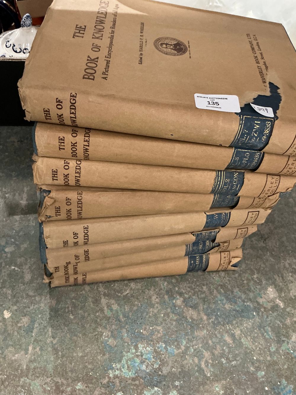 Lot 255: A Collection of Volumes of The Book of Knowledge Published by The Waverley Book Company Ltd