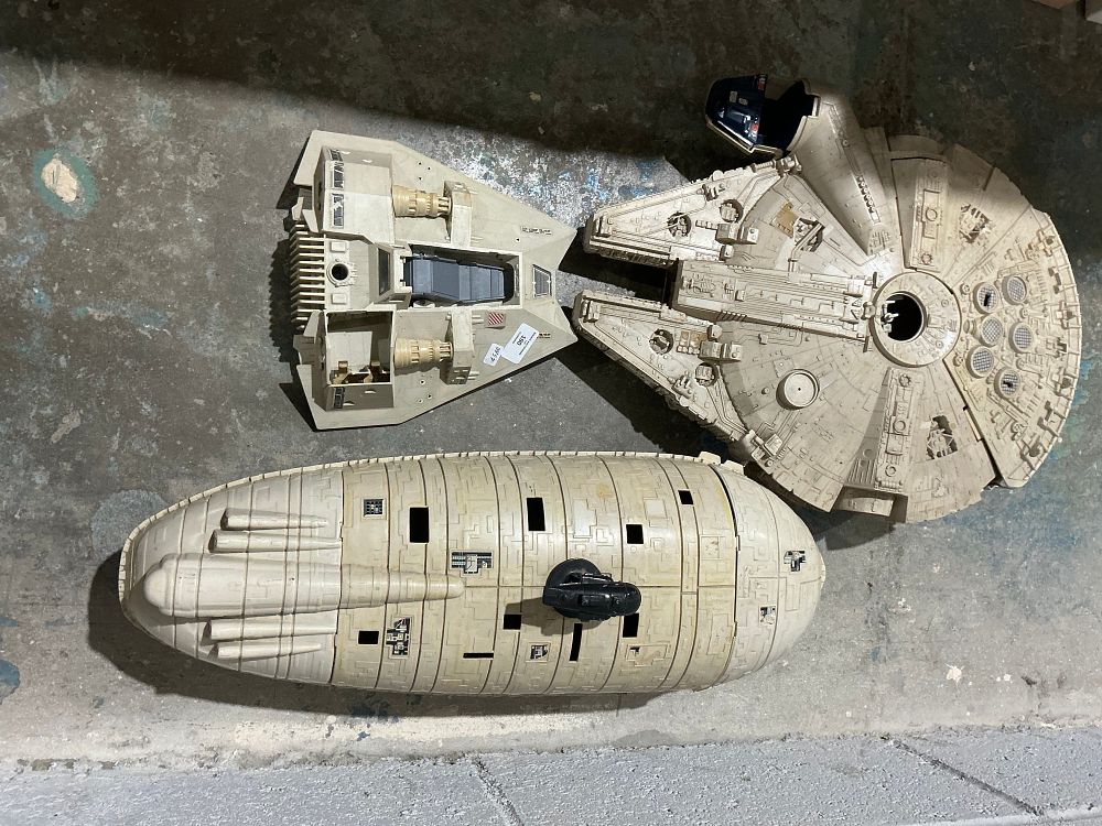 Lot 245: Three vintage plastic Star Wars vehicle playsets