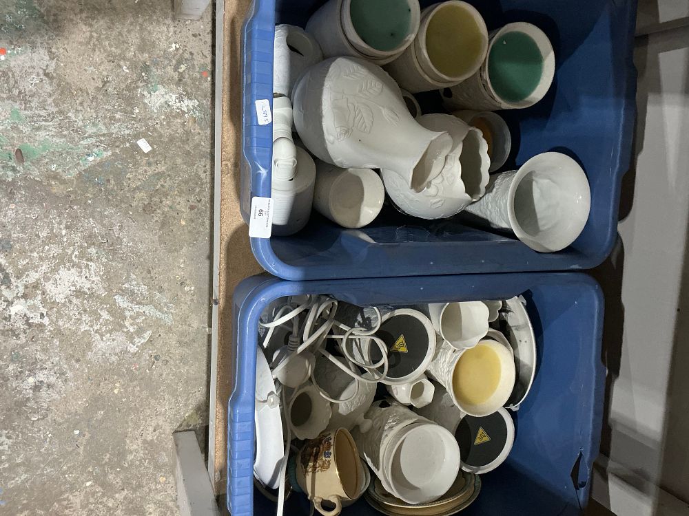 Lot 287: An Assortment of White Ceramic Decorative Ware and Tablewares Including Fragrance Lamps