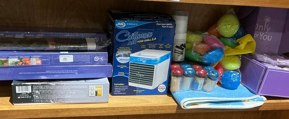 Lot 273: A Collection of Boxed Household Utility and Craft Items Including JML Chillmax Air Pure Chill 2.0