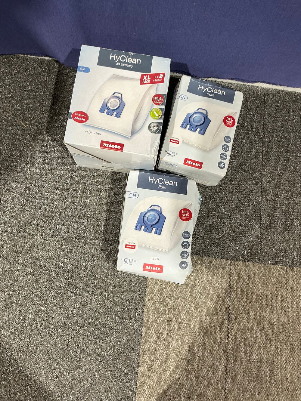 Lot 2: Three Boxes of Miele HyClean GN Vacuum Cleaner Dust Bags and Filters