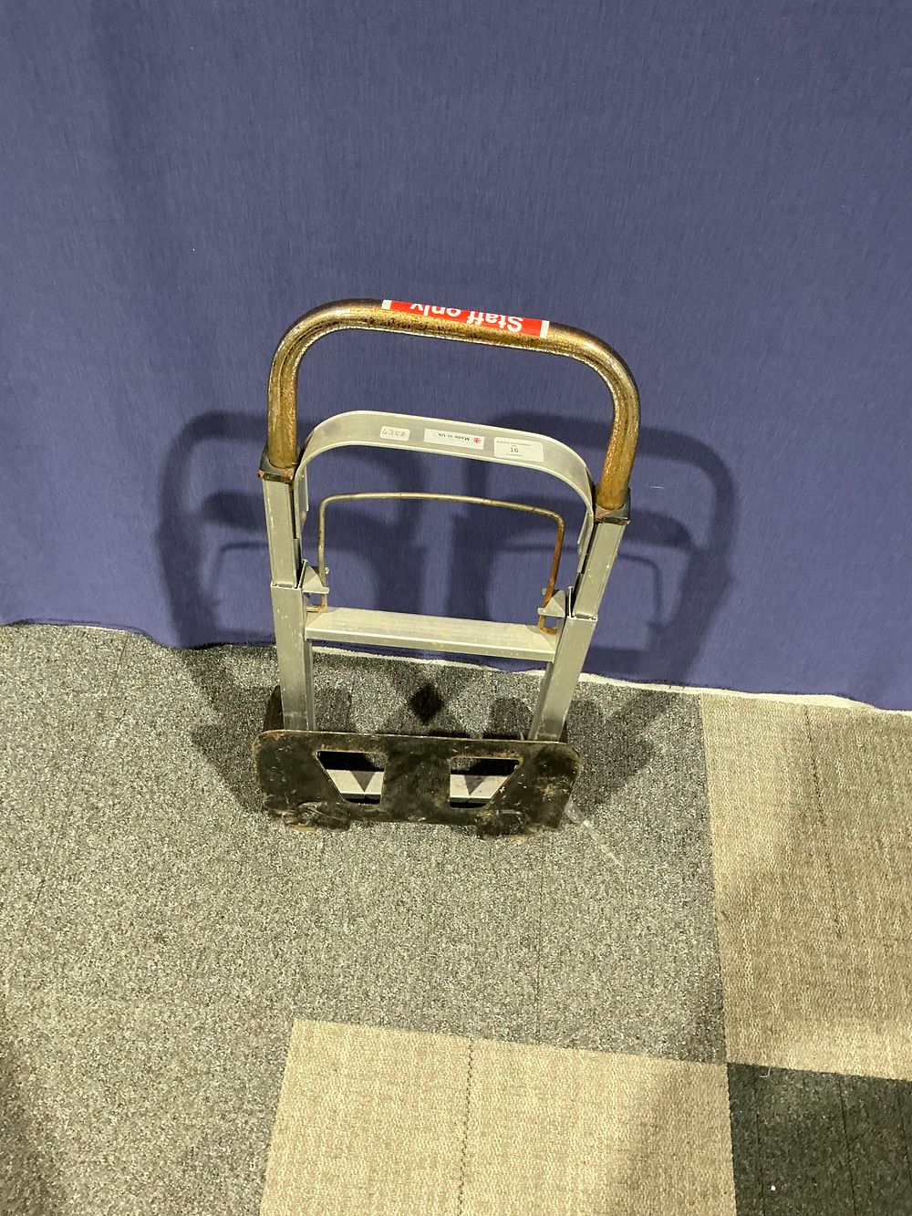 Lot 16: British Made Folding Lightweight Metal Luggage Trolley