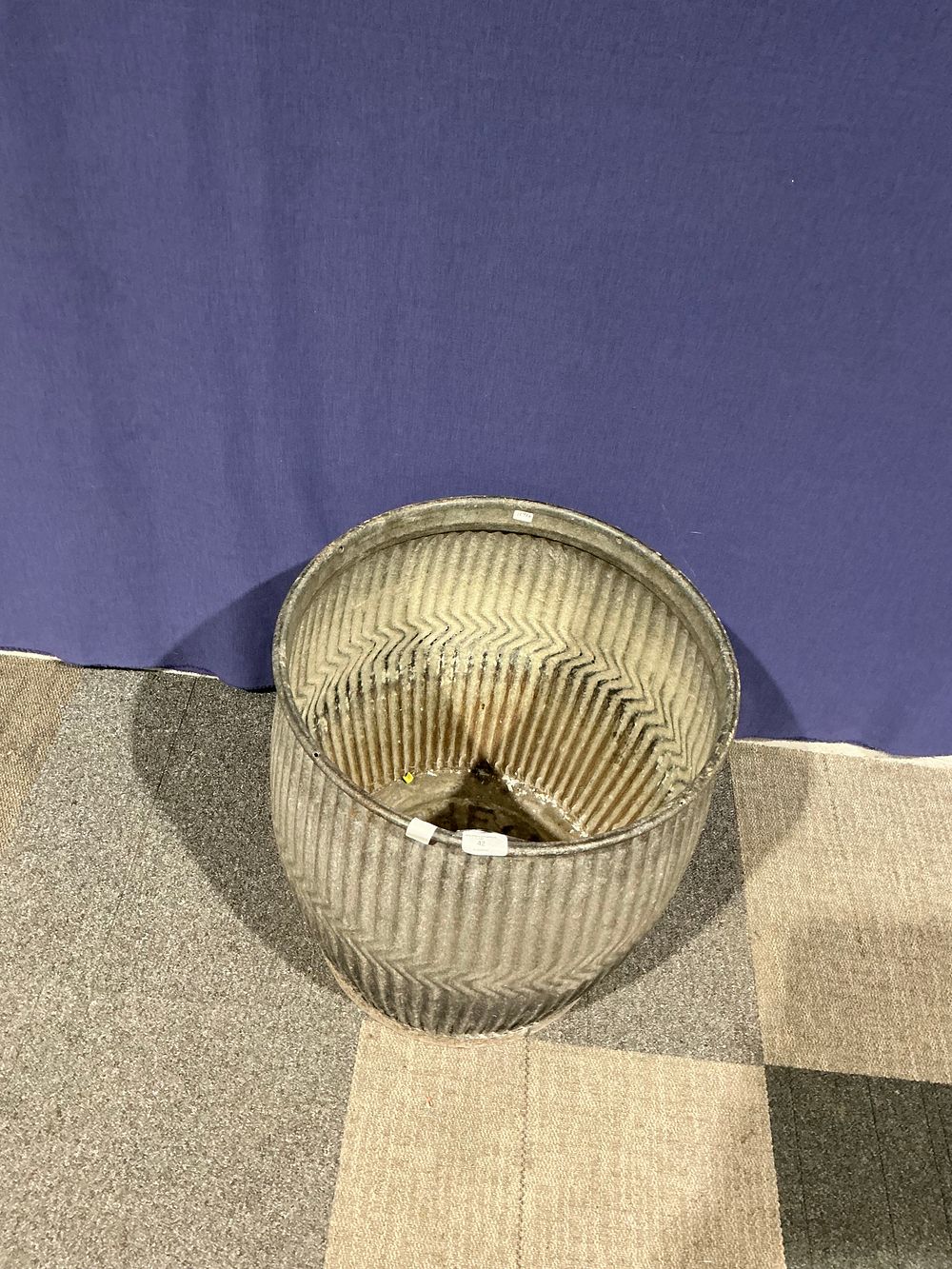 Lot 42: Antique The Popular Tub Galvanised Steel Wash Tub