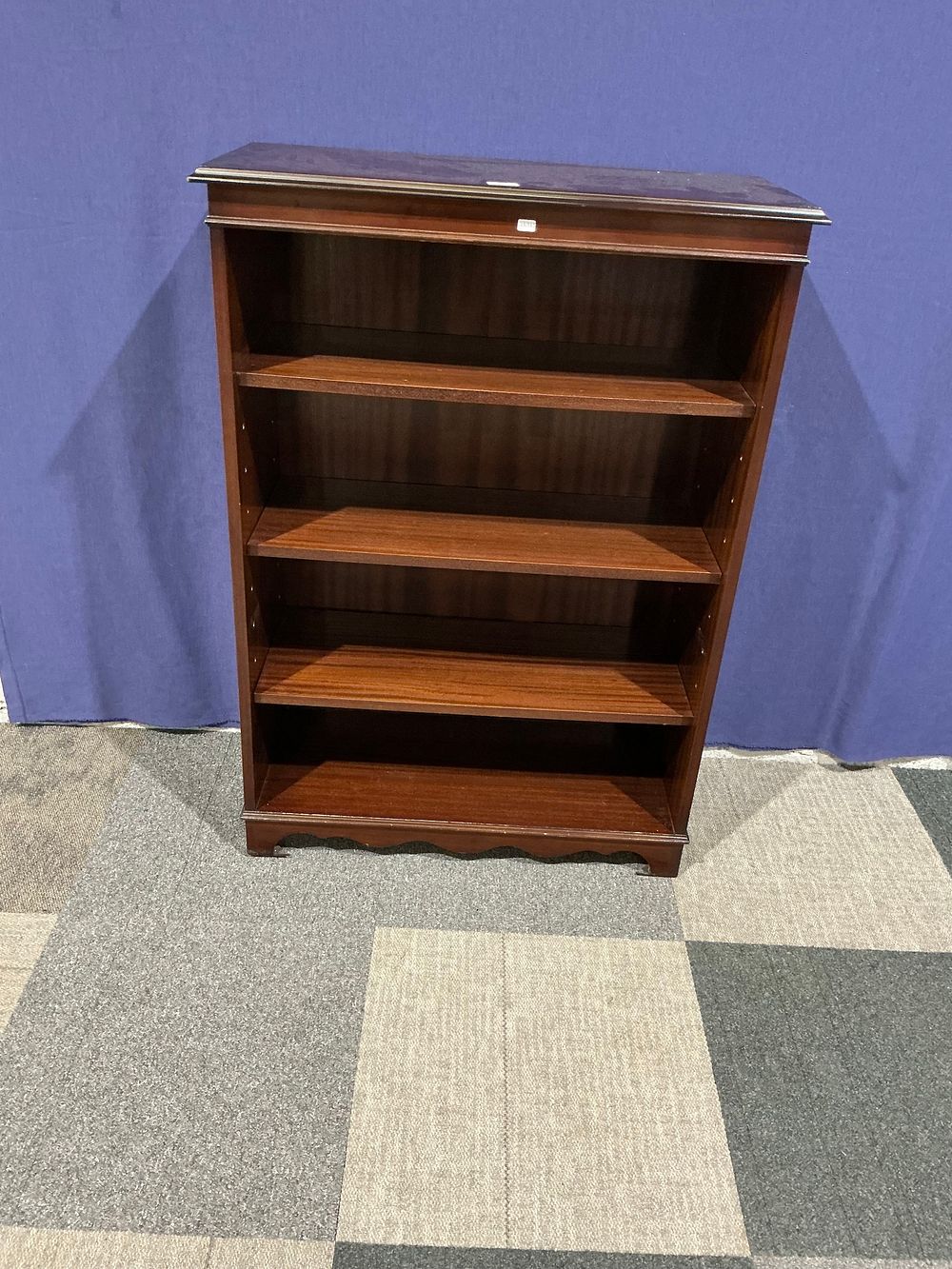 Lot 63: Vintage Mahogany Four-Tier Waterfall Bookcase