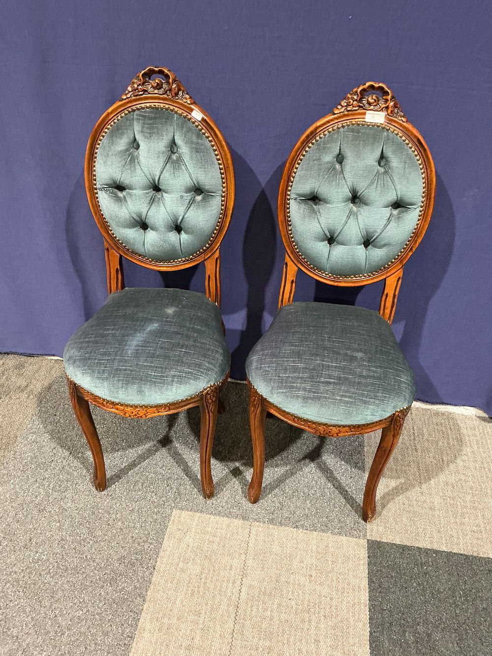 Lot 68: A Pair of Victorian Carved Balloon-Back Side Chairs