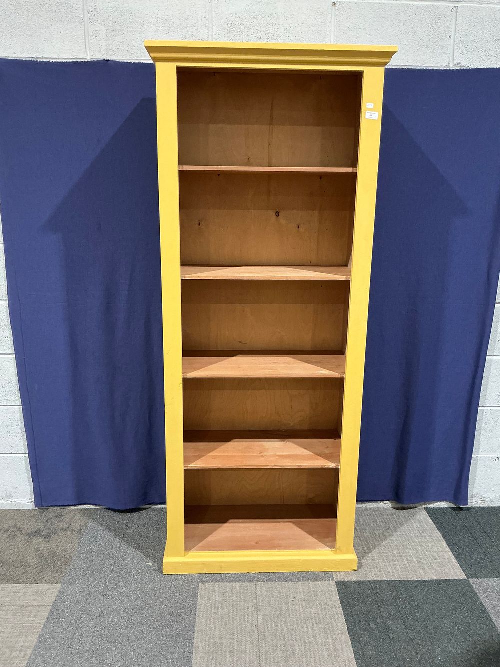 Lot 80: Painted Pine Tall Open Bookcase