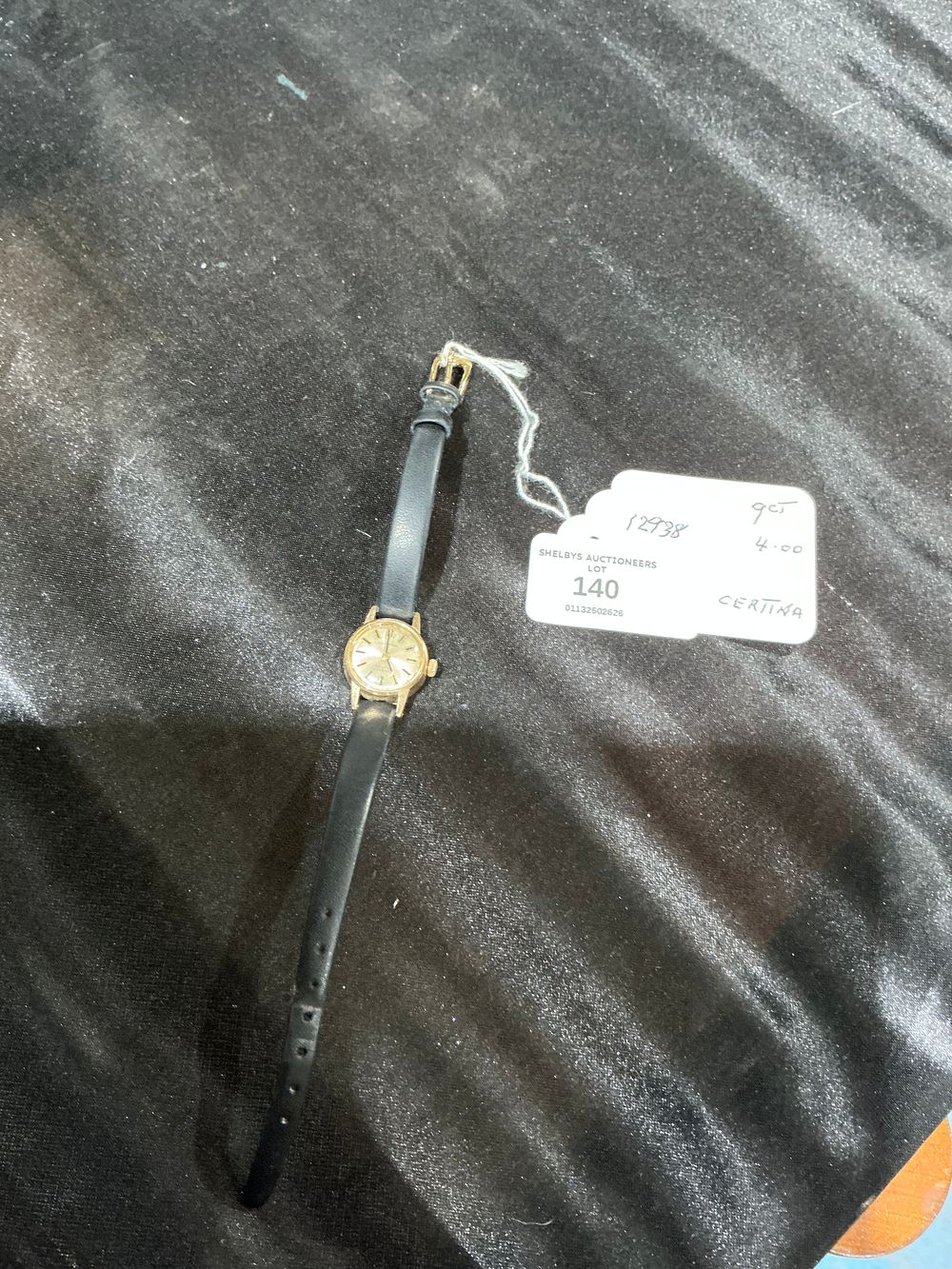 Lot 140: Certina 9 Carat Gold Ladies Manual Wind Wristwatch 4 gram