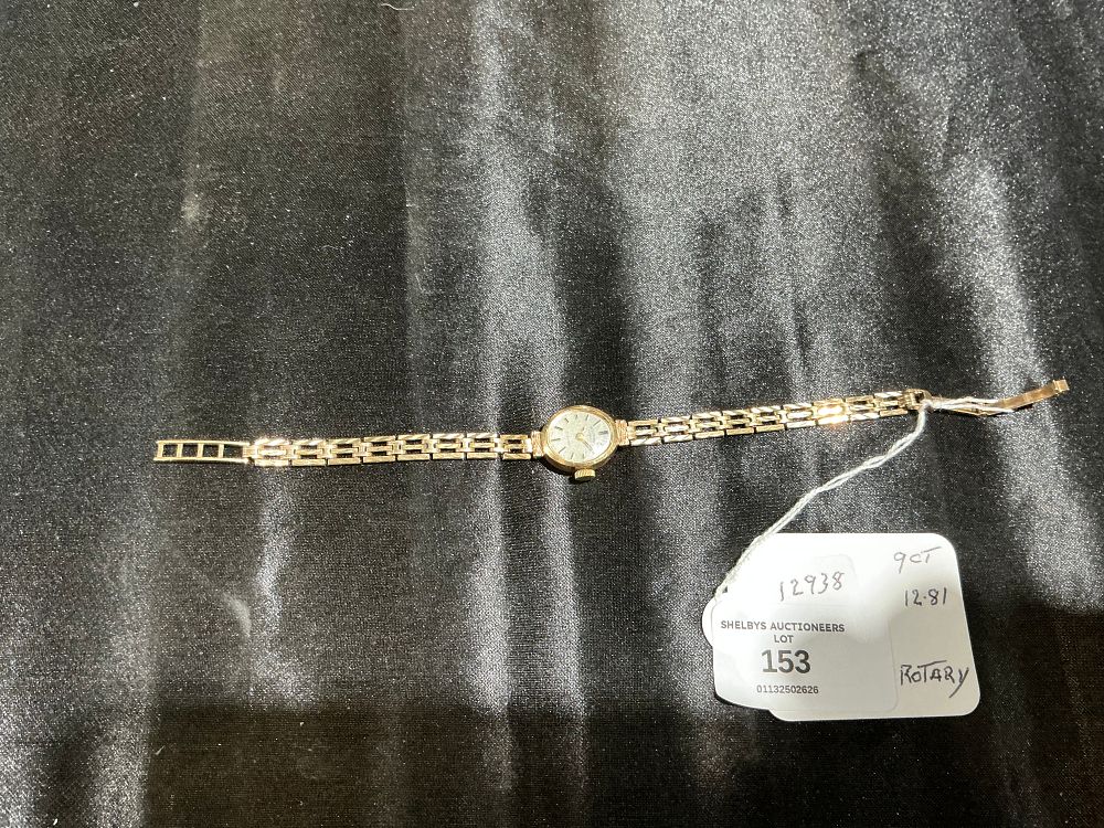 Lot 153: Vintage Rotary 9 Carat Gold Ladies Cocktail Watch 12.81 grams