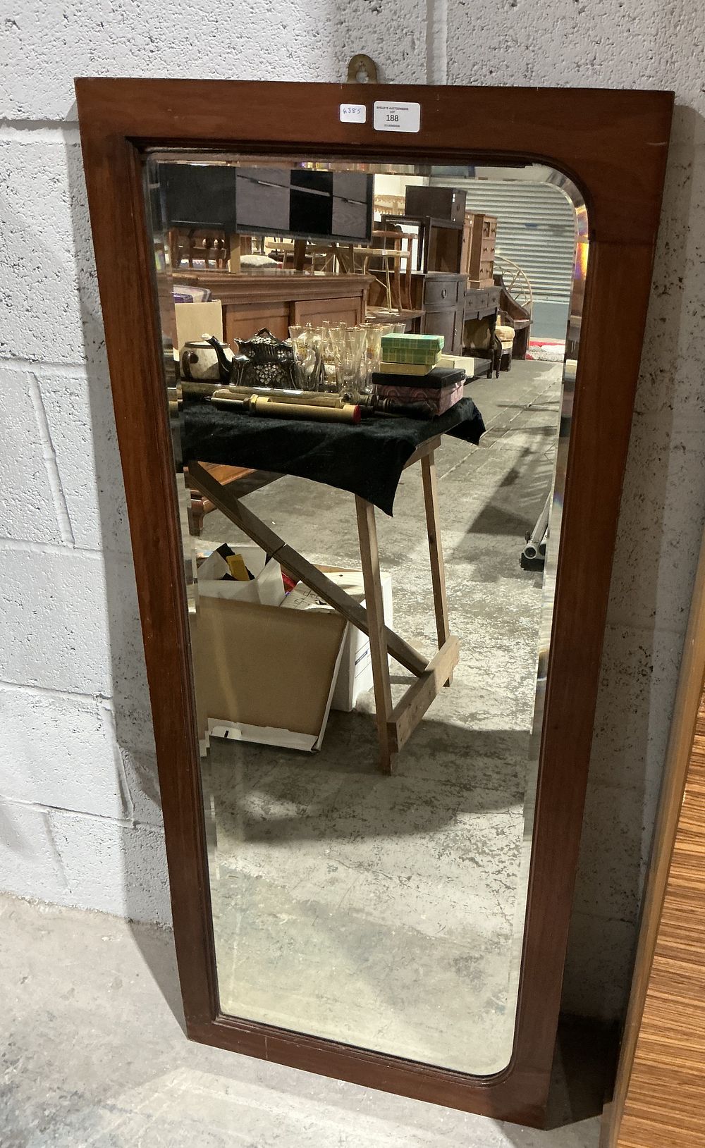 Lot 188: Mid-Century Modern Teak Framed Wall Mirror