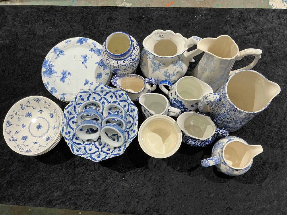 Lot 266: A Group of Blue and White Ceramic Tableware