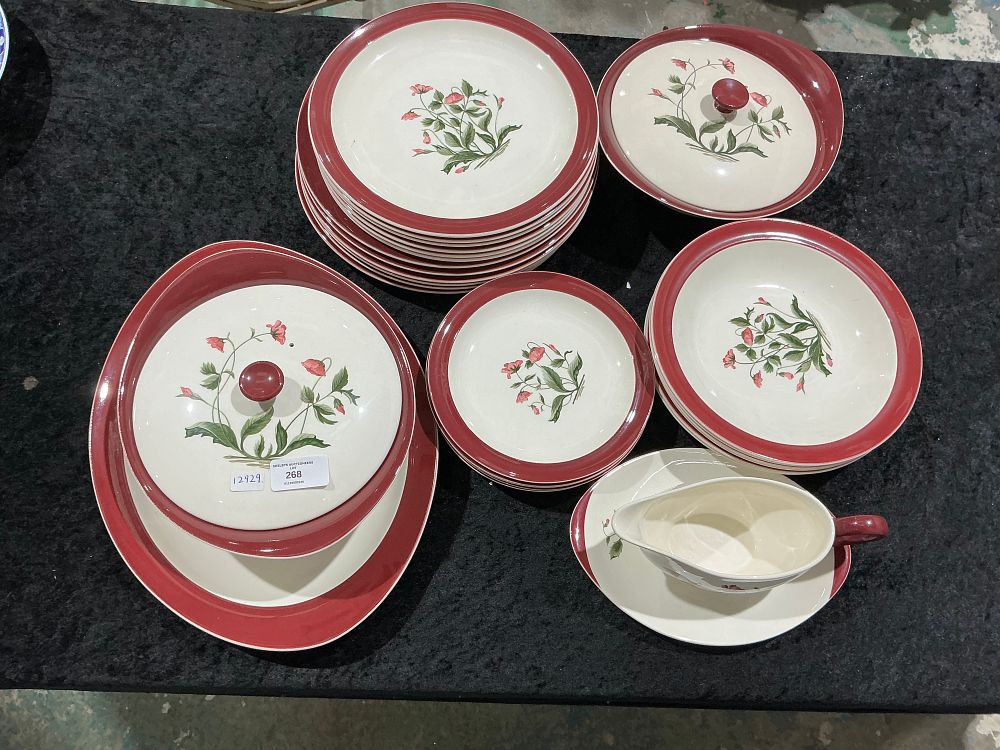 Lot 268: A Wedgwood Mayfield Ruby Pattern Dinner Service