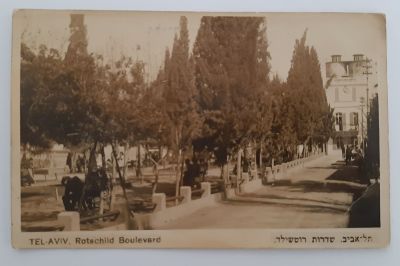 תל אביב שדרות רוטשילד - גלויה מסביבות שנת 1930