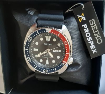 שעון סייקו דייבר SEIKO DIVER. קוטר 45 מ"מ. כתר מתברג. עמידות למים עד 200 מטר. חדש פול סט קופסה 