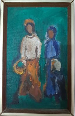 אמן לא מזוהה - ציור שמן על לוח. גודל 30&times;18 ס"מ.