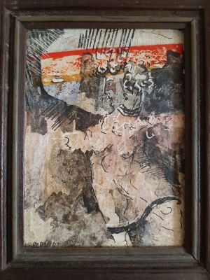 גרשון רנרט -אקריליק על לוח, חתום , גודל כ 13X18.