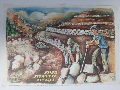 כרזה קק"ל, סביבות שנת 1960, עבור בתי ספר וגני ילדים. גודל כ 35&times;50 ס"מ.