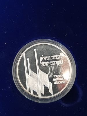 מדליה ממלכתית עשויה כסף טהור 999 להנצחת הנופלים במערכות ישראל. יום הזיכרון התשס"ג. משקל 20 גרם. 