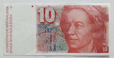 שטר 10 פרנק שווייץ, מצב טוב מאד.