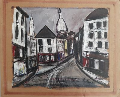 Henri d'Anty 
French, 1910–1998 
הנרי ד'אנטי - ציור שמן על קרטון. גודל 48&times;57, לא 