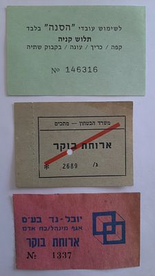 לוט 3 אמצעי תשלום שונים.