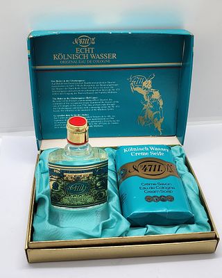 מארז של קולון מי קולון בושם 4711. 
בושם 25 מיל פלוס סבון. באריזה המקורית. לא היה 