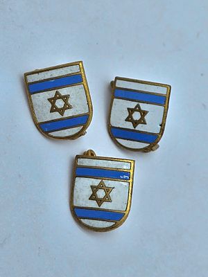 לוט 3 סיכות אמייל דגל מדינת ישראל 
1&times;1.4 ס"מ