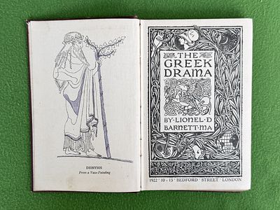 "The Greek Drama" מאת ליואל די. בארנט (Lionel D. Barnett), מתוך סדרת ספרי ה-Temple Classics 