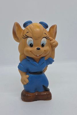 צעצוע פלסטיק גומי סוביטי רוסי ברית המועצות לשעבר. 
עכברונית מקסימה . בובת עכבר חמודה עם משקפת 