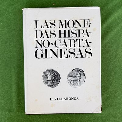 ספר הנומיסמטי "Las monedas hispano-cartaginesas" (המטבעות ההיספנו-קרתגיניים) מאת המחבר לאנדרו 