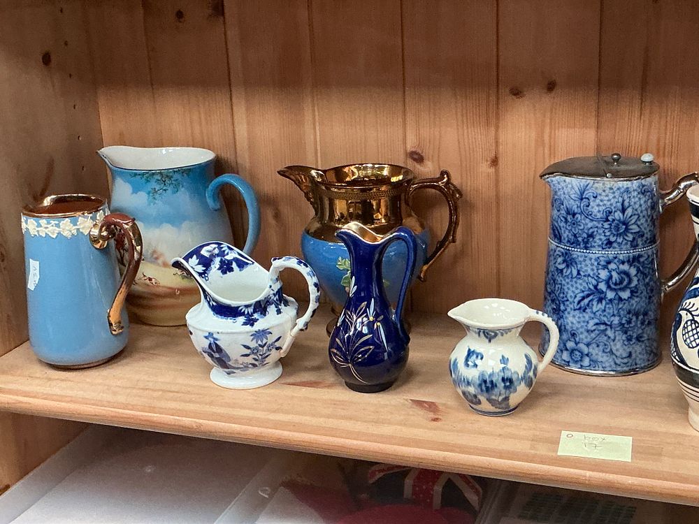 Lot 160: An Assortment of Victorian and Later Ceramic Jugs...