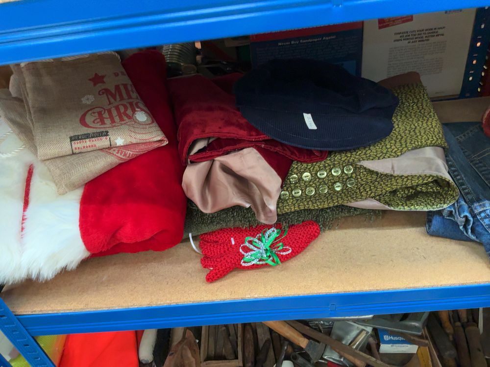 Lot 270: An Assortment of Vintage Clothing and Festive Textiles...