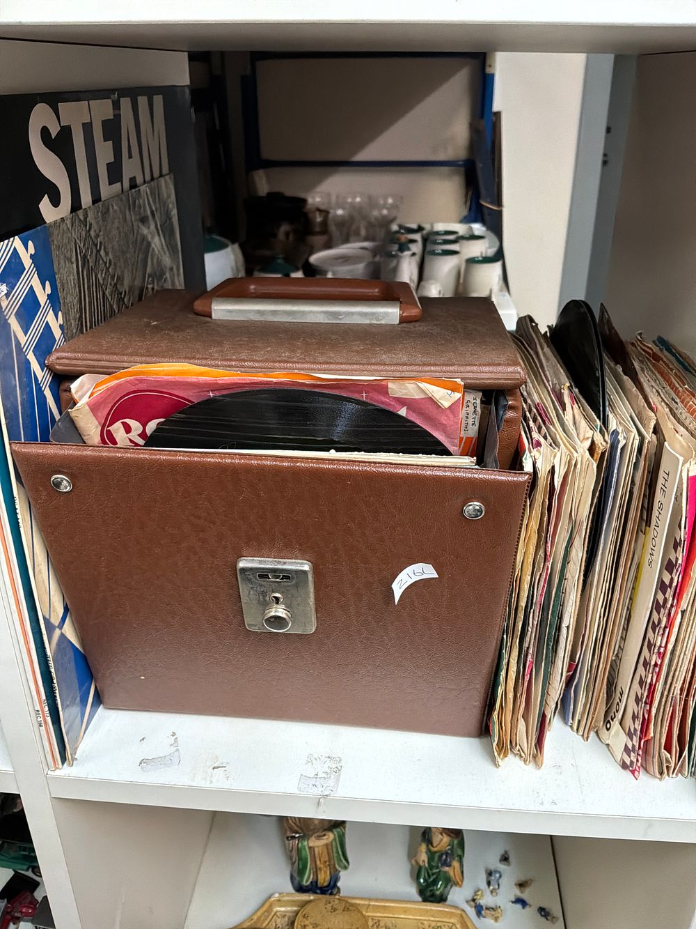 Lot 286: A Collection of Vintage Vinyl Records and Carrying...