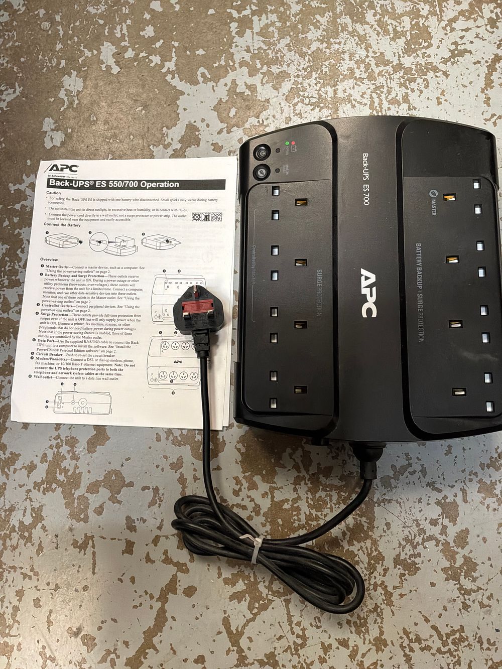 Lot 295: APC Back-UPS ES 700 Uninterruptible Power Supply and...