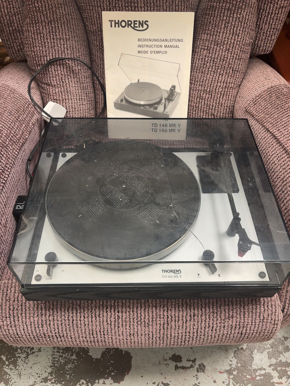 Lot 372: Thorens TD 166 Mk V Belt-Driven Turntable with...