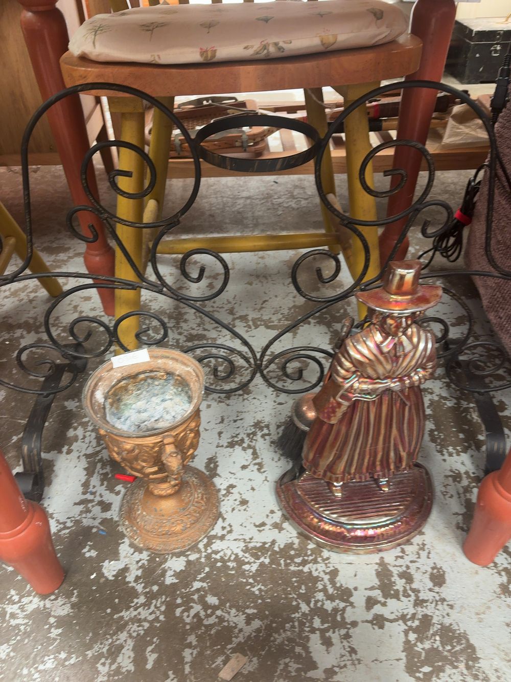 Lot 391: A Trio of Decorative Metalware including a Wrought...