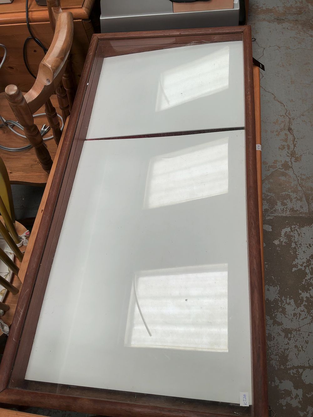 Lot 415: A Large Mahogany-Framed Glazed Display Case Top